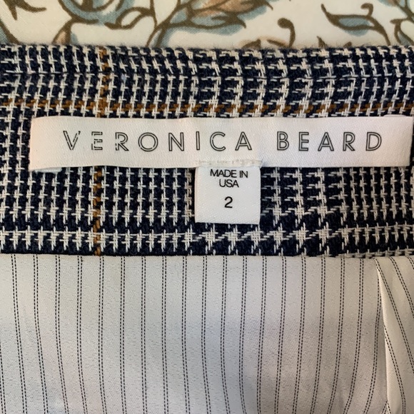 Veronica Beard Fisher Plaid Linen Blend Mini Skirt - Picture 4 of 6
